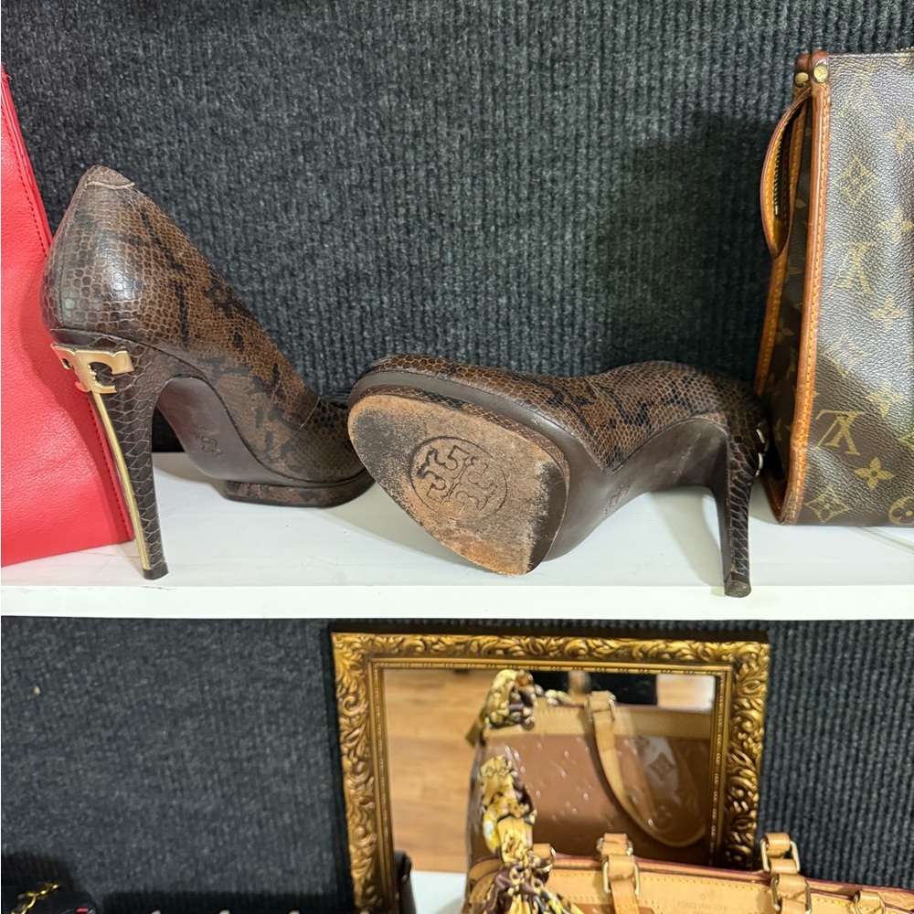 Tory Burch Brown Elegant Heels